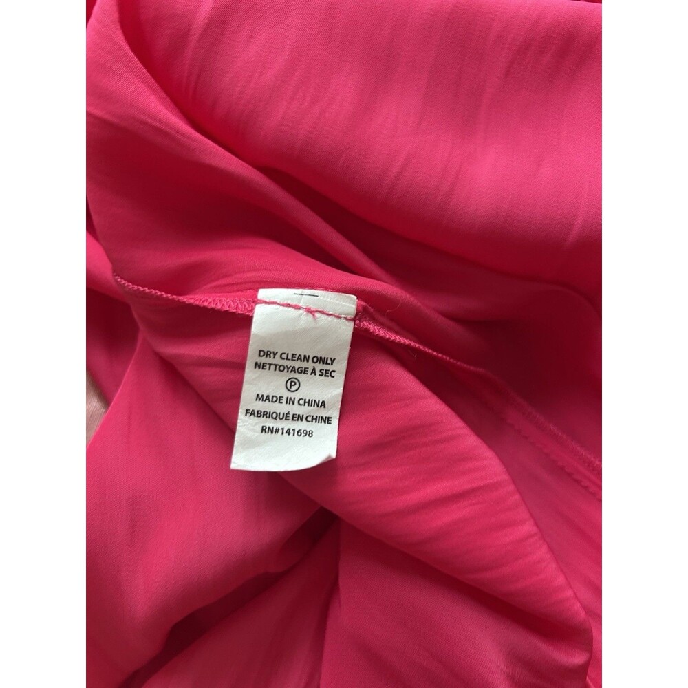 Ramy Brook New York Audrey Smocked MidiDress Women’s XS Satin Pink Orig $425 EUC - Picture 14 of 16